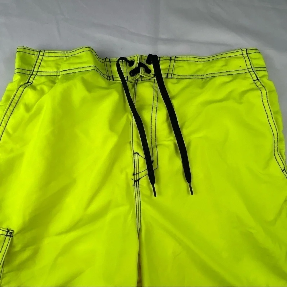 Route 66 - Men’s Trunks - Bright Yellow - Neon - Large